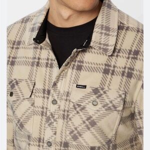O Neill Men’s glacier plaid super fleece snap up shirts-size S like new 2 for 40